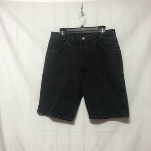 Vintage Wrangler Jean Shorts Mens 34 Faded Black Denim USA Made